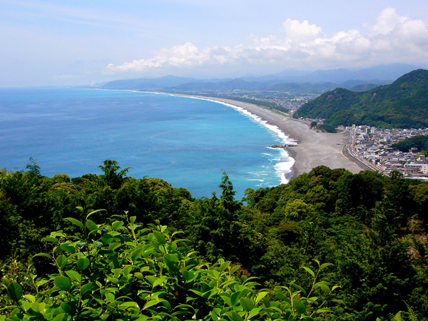 熊野古道伊勢路・松本峠から眺める七里御浜